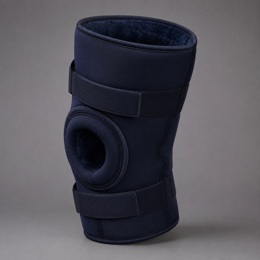 KneeForge Comfort blue brace with straps