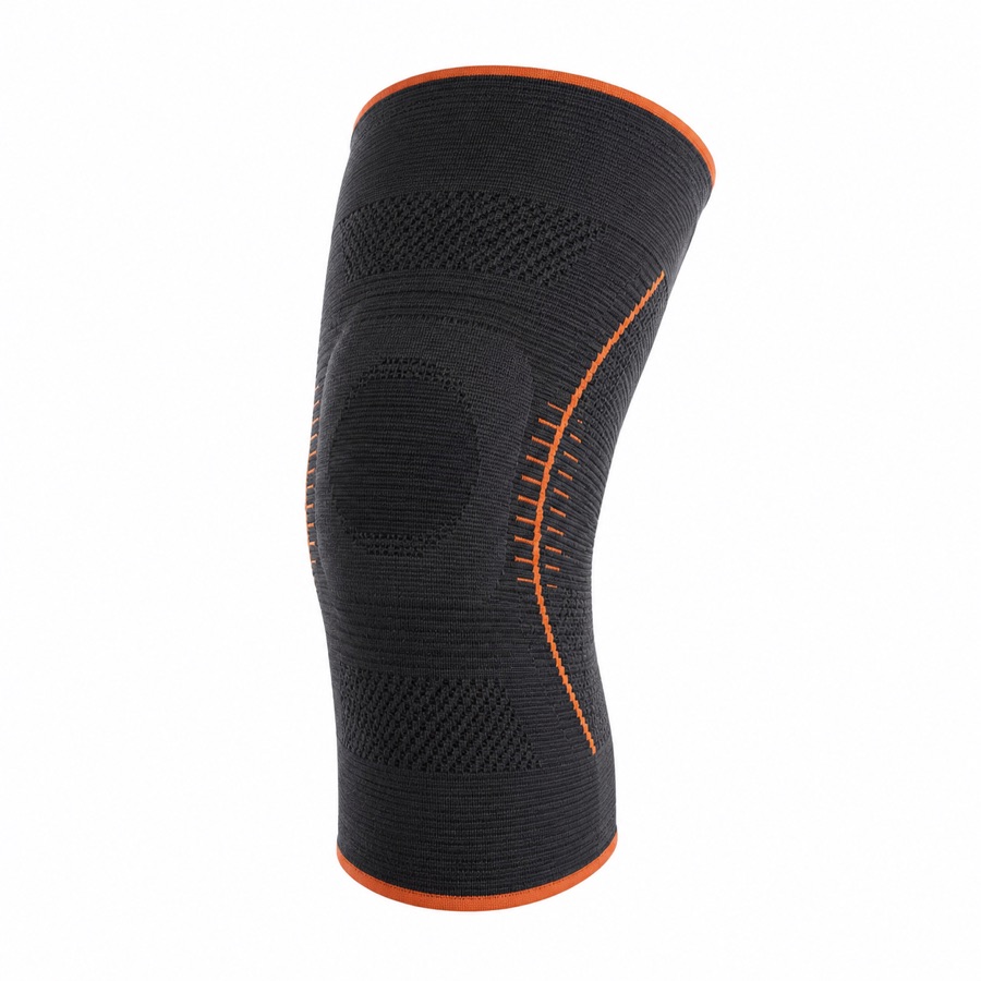 KneeForge Run sleeve with orange accents
